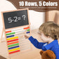 Ranqibo Wooden Abacus For Kids Math - Double-Sided Blackboard Whiteboard Magnetic Abacus For Toddlers 1-3 With 100 Magnetic Numb