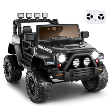 Hikole 12V Kids Ride on Car, Electric Truck with Remote Control, Battery Powered, Suspension Wheels, Bluetooth Music, LED Lights