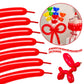 Lxzfcrg 260 Balloons Red Long Balloons For Balloon Animals, Thickening Long Skinny Latex Twisting Balloon For Balloon Garland Ha