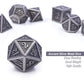 DnDnD Acient Silver Metal DND Dice Set, 7PCS D&D Metal Dice with Metal Case for Dungeons and Dragons, Shadowrun, Pathfinder, Sav