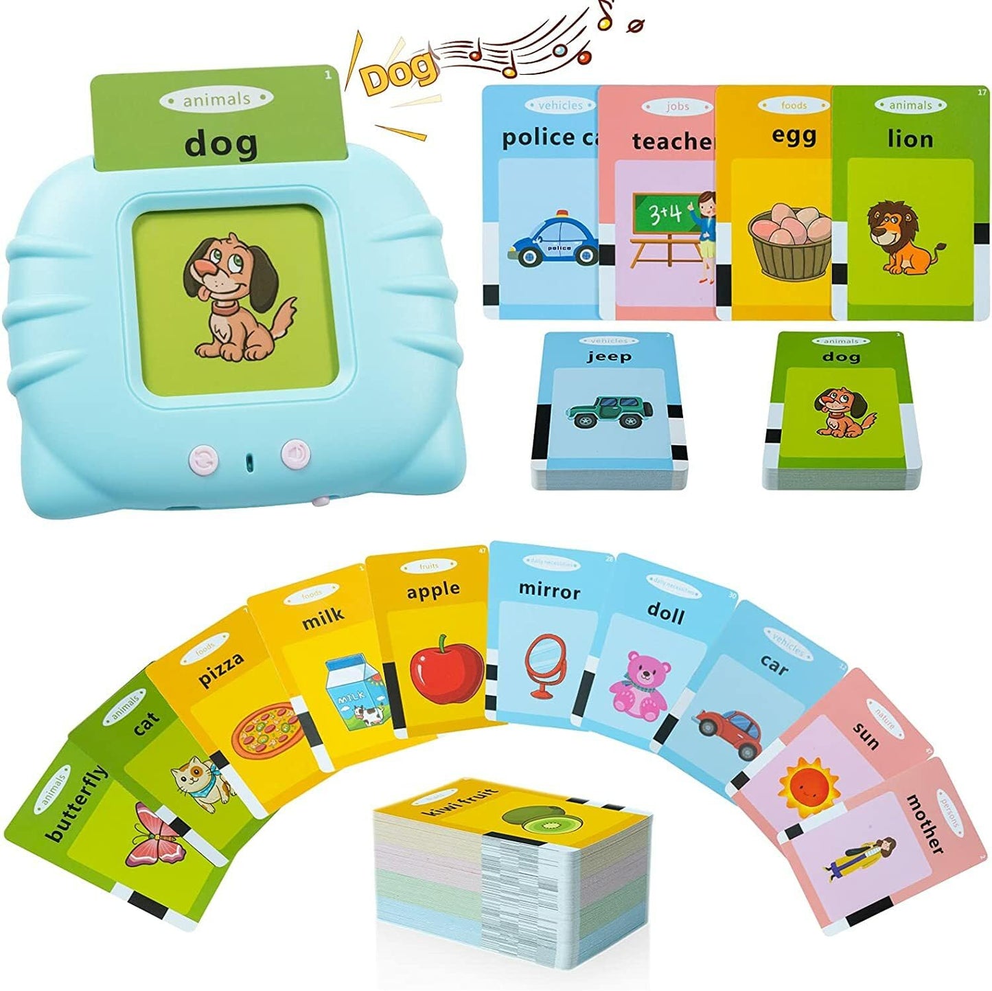 Besite Toys Talking Flash Cards Toddler Learning Toys For 2 3 4 5 6 Year Old Girls Boys