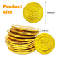 100 Pieces Plastic Pirate Gold Coins Set - Play Treasure Gold Coins for Pirate Themed Party, St. Patrick's Day, Treasure Hunt Ga
