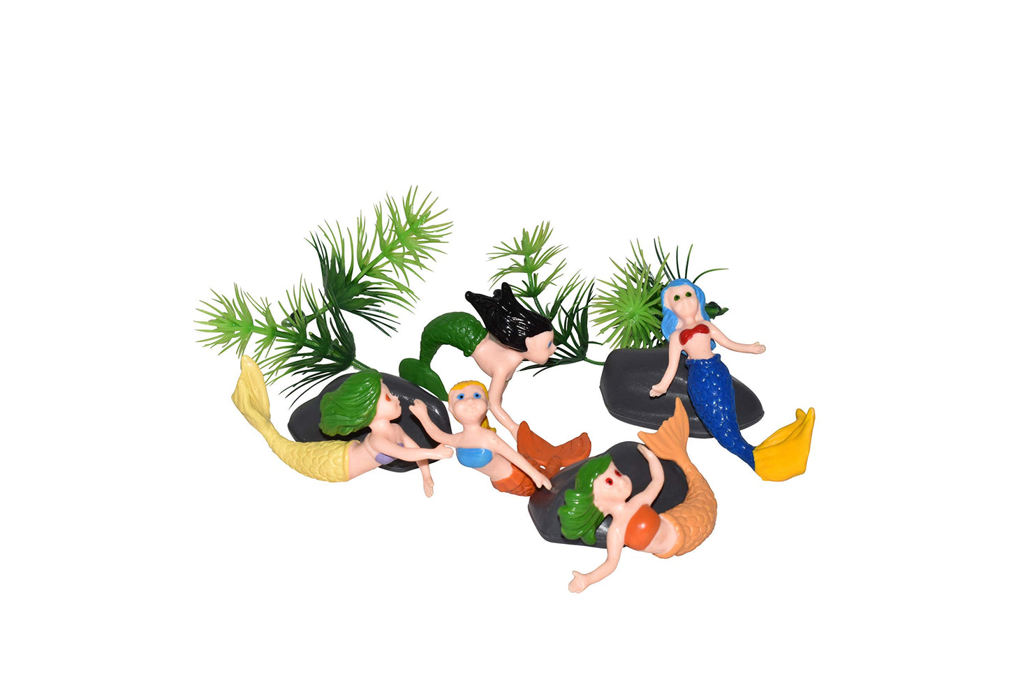 Wild Republic Mermaid Figurines Bucket, Toy Bucket, Mermaid Doll, Aquatic Animals, Gifts For Girls, Bath Toys, 12Piece