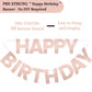 Litaus, Rose Gold Glitter Happy Birthday Banner - Pre-Strung, 9 Ft, No Diy | Birthday Decorations | Happy Birthday Sign For Birt