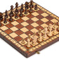 Wegiel Handmade Jowisz Professional Tournament Chess Set - Wooden 16 Inch Folding Board With Felt Base & Hand Carved Chess Pieces - Compartment Inside The Board To Store Each Piece