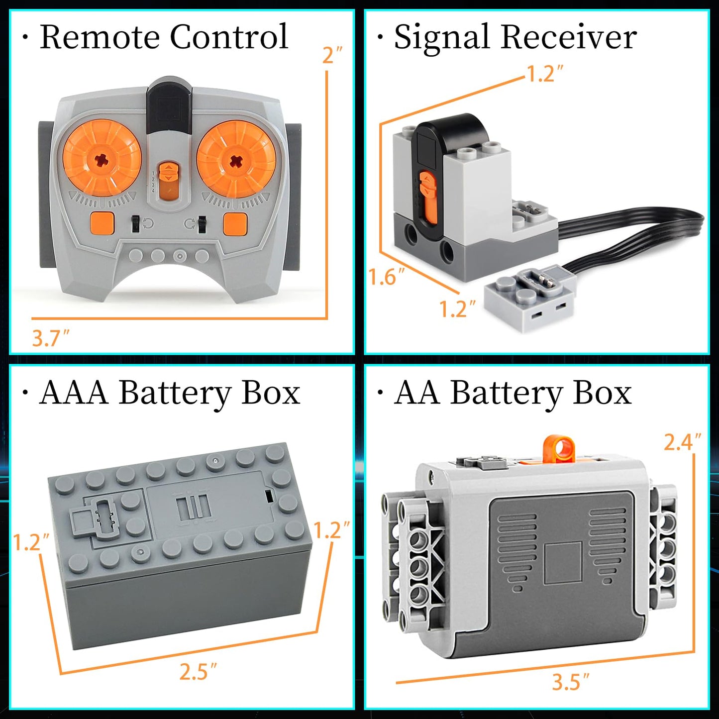 36Pcs Technical Parts Set Compatible With Lego Technic, Speed Power Functions Motor Kit, Technical Compatibility Brick Motors Ac