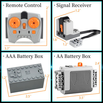 36Pcs Technical Parts Set Compatible With Lego Technic, Speed Power Functions Motor Kit, Technical Compatibility Brick Motors Ac