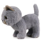 Ice King Bear Fluffy Little Cat Stuffed Animal Small Plush Toy 6 Inches (Gray)