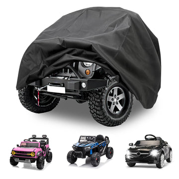 Strifuture Kids Car Cover - Ride-On Car Truck Cover Waterproof  420D Kids Ride on Toys with Adjustable Drawstring & Safety Buckles  Durable PU Coated Protection for Kids Electric Vehicles