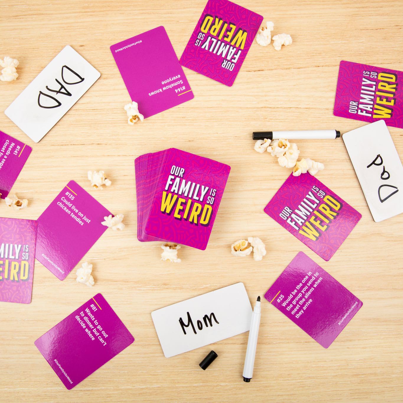 DSS Games Our Family is So Weird - Family Party Game, Cardstock, Purple, Model: Weirdv1