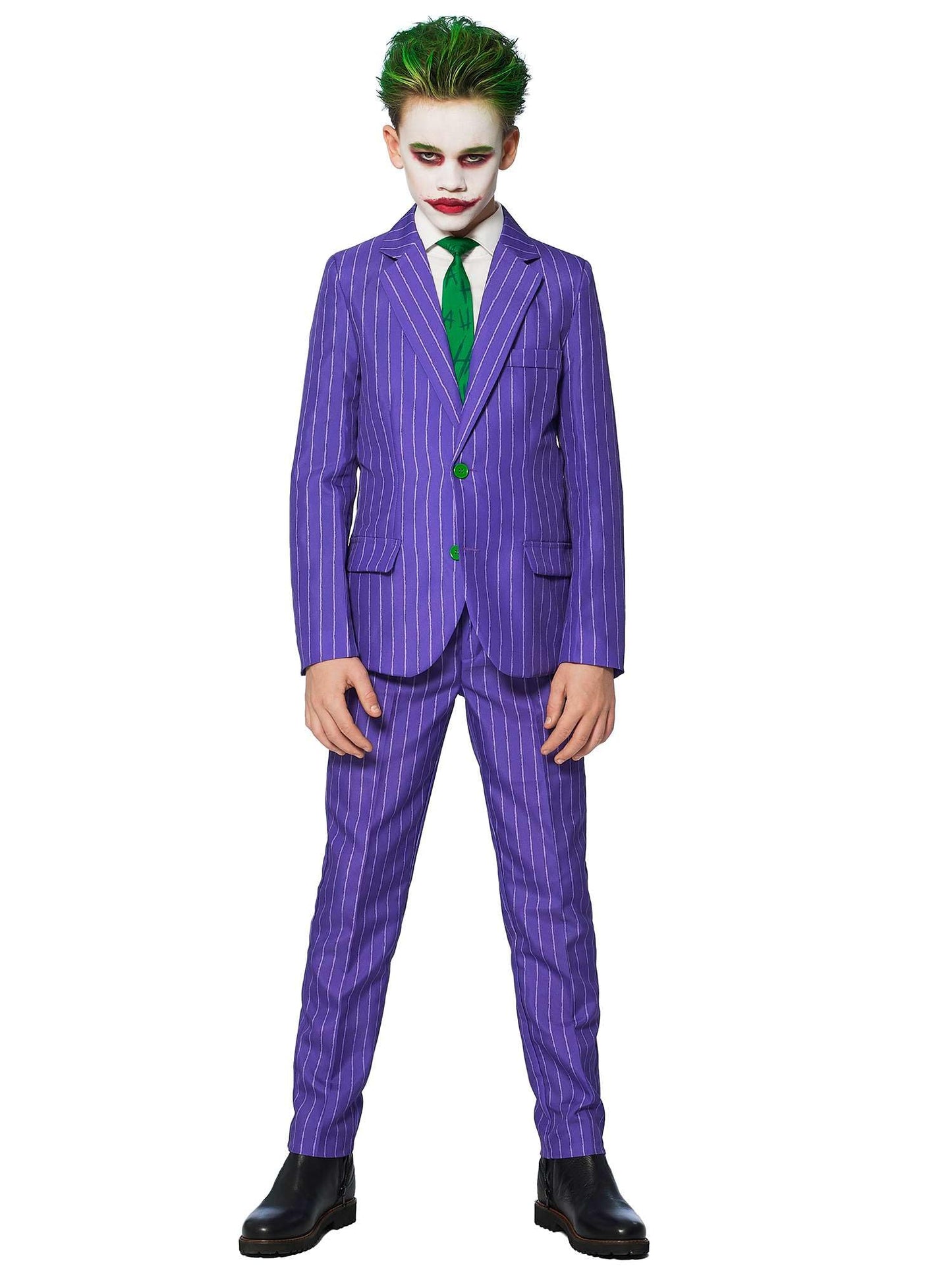 Suitmeister Boys Suit - The Joker Dc Character Slim Fit Suit - Purple