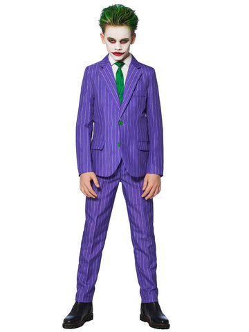 Suitmeister Boys Suit - The Joker Dc Character Slim Fit Suit - Purple