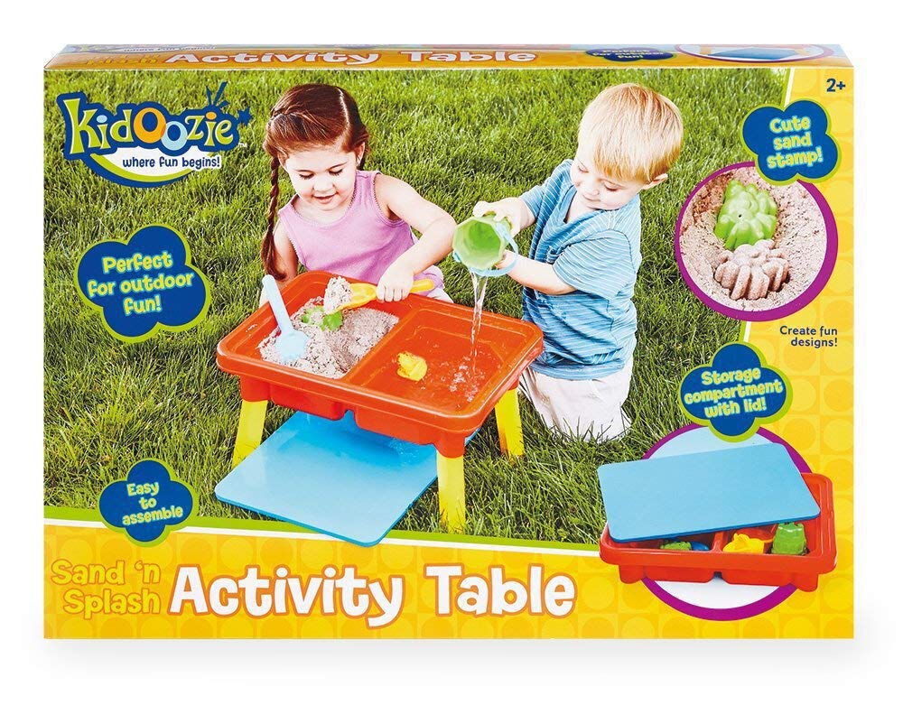 Toddler Sensory Kids Table with Lid | Sensory Bin | Kidoozie | Mega Block Compatible Lid | Indoor Outdoor Use , Red, G02521 17 x
