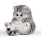 Taba Squishy Cat Kit - Soft Silicone Fat Kitty Toys For Kids Party Favors (Gray)
