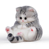 Taba Squishy Cat Kit - Soft Silicone Fat Kitty Toys For Kids Party Favors (Gray)