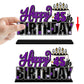 Lingteer Happy 45Th Birthday Purple Acrylic Table Topper Centerpieces Set - Cheers To 45 Years Old Birthday 45Th Bday Party Gift Decorations.