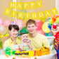 Waenerec Yellow Birthday Banner Sign Happy Birthday Bunting Banner Garland For Kids Girl Woman Birthday Tea Party Decorations Bunting Flag Birthday Party Supplies