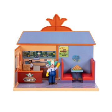 The Simpsons Krusty Burger Diorama Playset, Includes One 2.5-Inch Scale Krusty The Clown Action Figure And Accessories