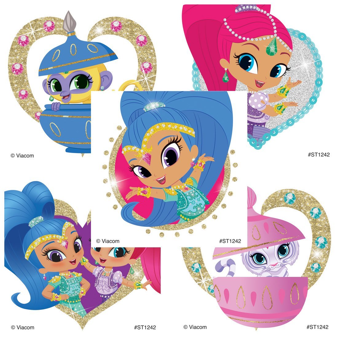 SmileMakers Shimmer & Shine Glitter Stickers - Prizes and Giveaways - 50 per Pack