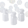 Hexagon Mini Bubble Bottles, 48 Pieces, Wedding, Birthday Party Favors, Bubble Wands (White)
