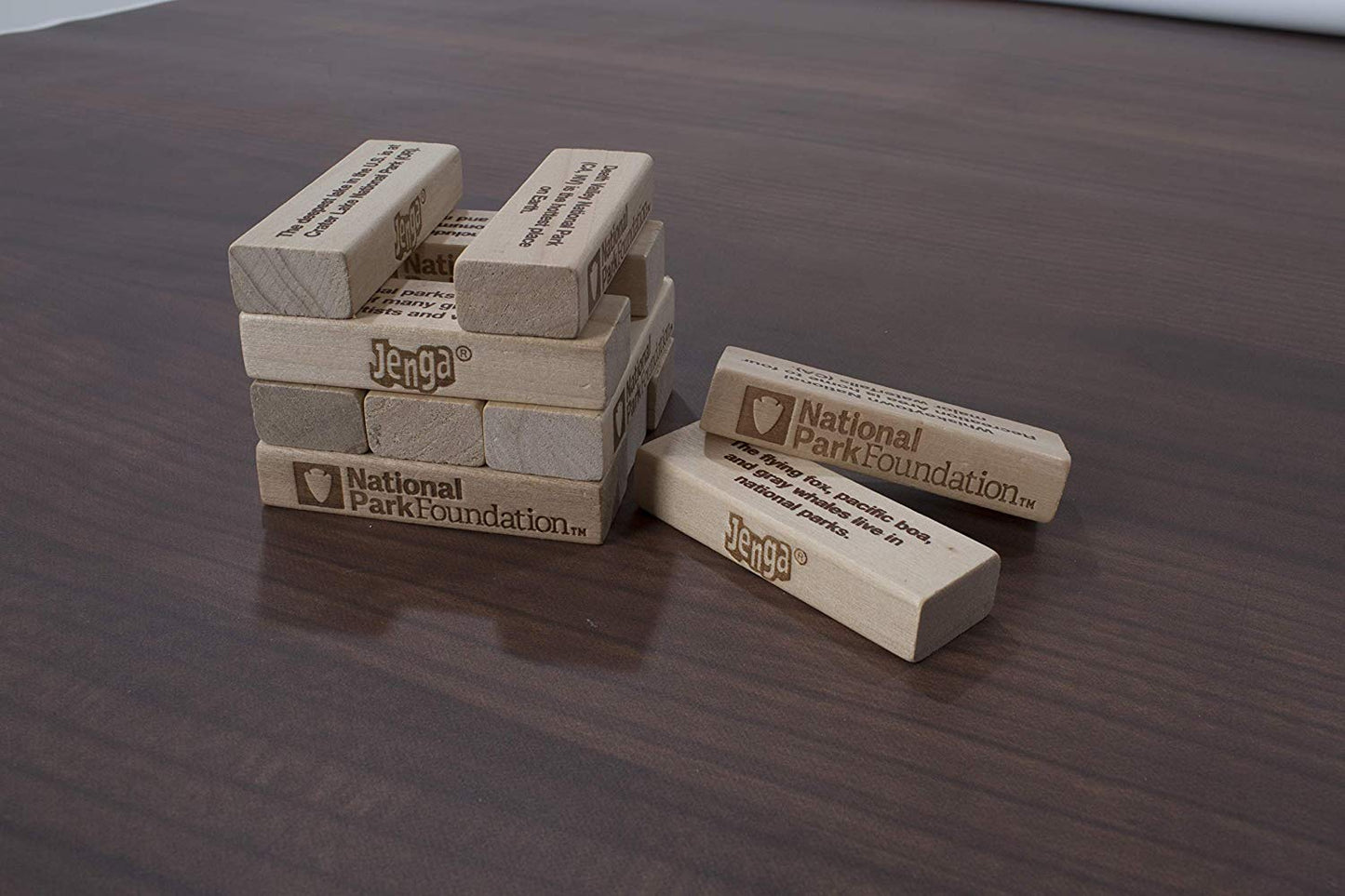 Usaopoly Jenga National Parks | Classic Jenga Wooden Block Game With A National Parks Theme | Perfect Travel Game For Families |