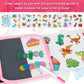 Erasable Book Doodle Set for Kids,Magic Drawing Book for Kids,Reusable Drawing Book 12 Watercolor Pens 14 Page Drawing,Road Trip