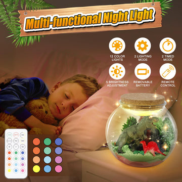 Dinosaur Terrarium Kit For Kids -Dinosaur Kid Painting Crafts Kits - Birthday Gift For Boys Age 5-7 8-12 Years Old -Arts And Cra