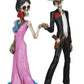 Day Of The Dead Skeleton Couple Holding Hands Figurine