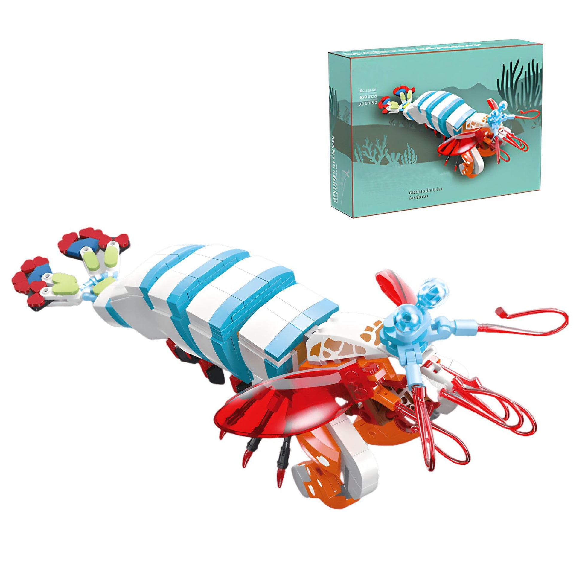 429PCS Micro Brick Ocean Animal Mantis Shrimp Toys Building Sets Animals Botanical Collection Blocks Model for mature-themed Toys Home Decor and Office Art Creative Gift for Teens Ages 6+ Kids