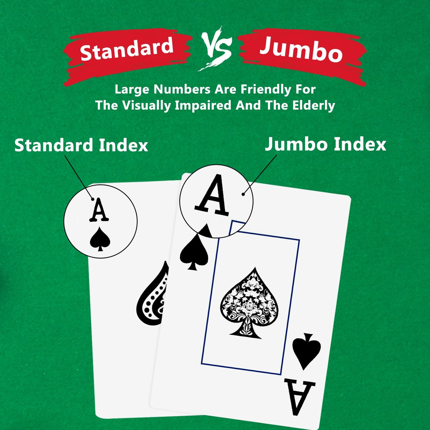 Playing Cards,Deck Of Cards,Playing Cards 2 Pack,Poker Cards Professional Set,Jumbo Index Large Print Playing Cards For Adults S