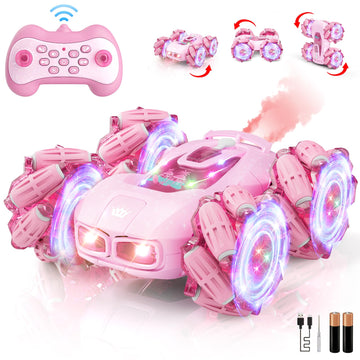 OSIMILY Remote Control Car, Pink RC Cars for Girls, Toys for Ages 5-7, 2.4GHz 4WD Fast RC Car Kids Toys for Ages 8-13, Double Si