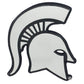 FANMATS - 14866 NCAA Michigan State University Spartans Chrome Team Emblem 2.1x3.2