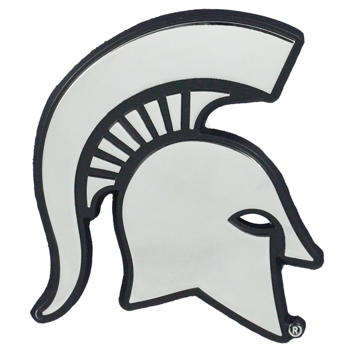 FANMATS - 14866 NCAA Michigan State University Spartans Chrome Team Emblem 2.1x3.2
