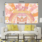 Mocsicka Groovy Birthday Banner, Yellow Retro Hippie Party Decor, 70.8 x 43.3 Inch, for Girls & Kids Indoor/Outdoor