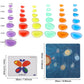 Odoorgames 36 Pcs Translucent Pebbles, Rainbow Stones,Light Table Manipulatives Preschool,Light Table Accessories, Includes 24 A