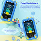 KOKODI Kids Smart Phone Toys, Touchscreen HD Dual Camera Cell Phone for Kids, Birthday Gifts Dinosaur Toddler Play Phone for Boy