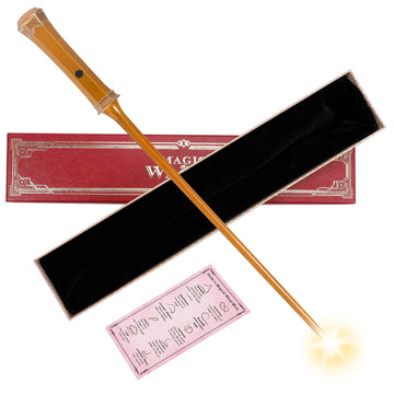 Light Up Magic Wizard Wand Rechargeable Illuminating Golden Wands For Witches Kids Boys Girls Party Gift, Lamp