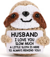 MBL Husband Gifts for Birthday Anniversary - Funny Handmade Crochet Sloth Birthday Christmas Stocking Stuffers Xmas Holiday Roma