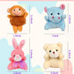 Lmazepmq Mini Plush Animal Toy Set,Cute Animals Keychain Decoration For Kids,Goodie Bag Fillers, Basket Stuffers, School Prizes,