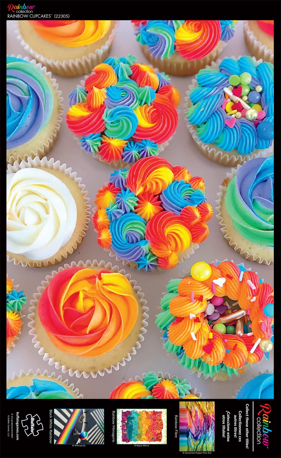 Buffalo Games - Erin Shelton - Rainbow Cupcakes - 300 Piece Jigsaw Puzzle For Adults Challenging Puzzle Perfect For Game Nights - Size Is 21.25 X 15.00