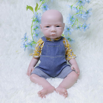 Aisite Drink And Wet Silicone Baby Doll Boy - 18 Inch Realistic Reborn Baby Dolls, Christmas&Birthday Gifts, Suitable For 3+