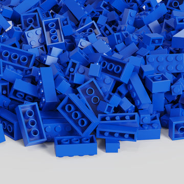 Webrick 300 Pcs Classic Building Bricks, Blue Bulk Bricks,Compatible With Lego And Major Brands Parts And Pieces, Creative Build