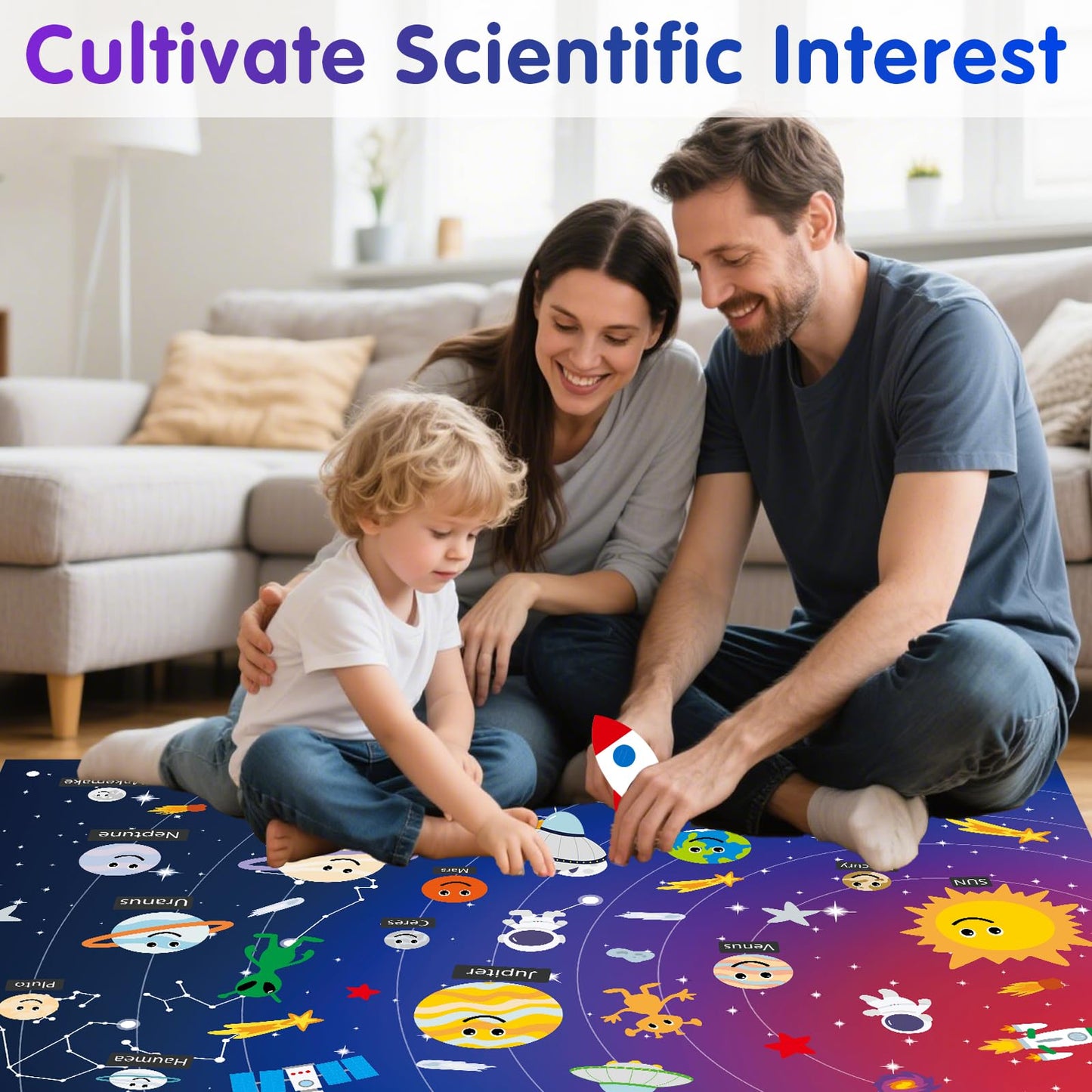 Solar System for Kids | Felt Wall Activities for Children | Montessori Space Planet Toys Game for Kids 3 4 5 6 7 8 40x30 Felt Ma