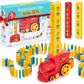 300 Pcs Domino Train Set - Automatic Rally Setter For Boys & Girls - Ages 4-10 - Montessori Toy With Colorful Tracks - Creative Birthday Toy, Automatic Block Laying Stacker Game
