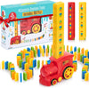300 Pcs Domino Train Set - Automatic Rally Setter For Boys & Girls - Ages 4-10 - Montessori Toy With Colorful Tracks - Creative Birthday Toy, Automatic Block Laying Stacker Game