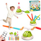 Rocket Launcher for Kids, 3 in 1 Dinosaur Game with Ring Toss for Outdoor