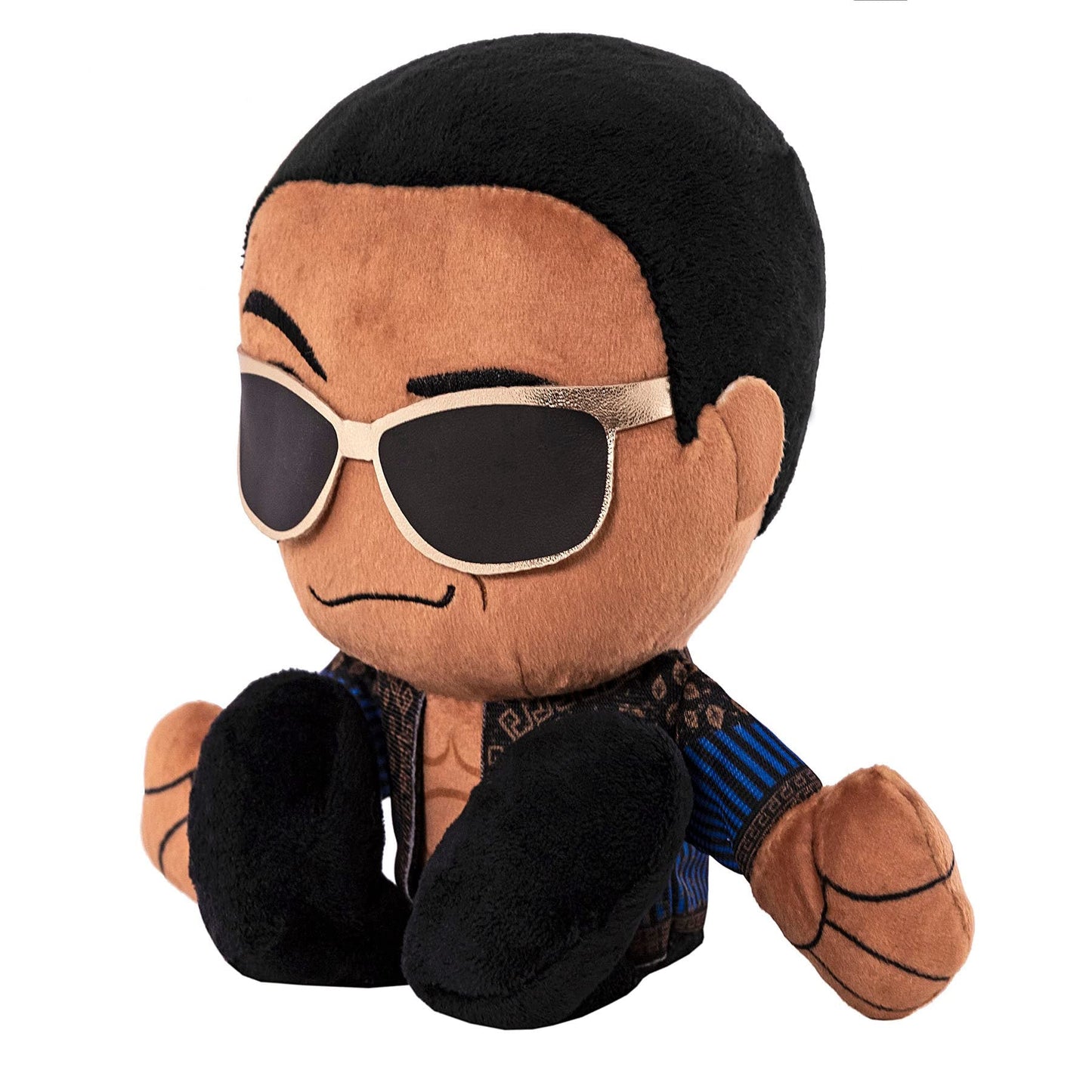 Bleacher Creatures WWE Old School Rock Plush 8" Chibi Doll - Crystal Velboa Polyester, The Rock Old School, Model K8-WWE-ROC