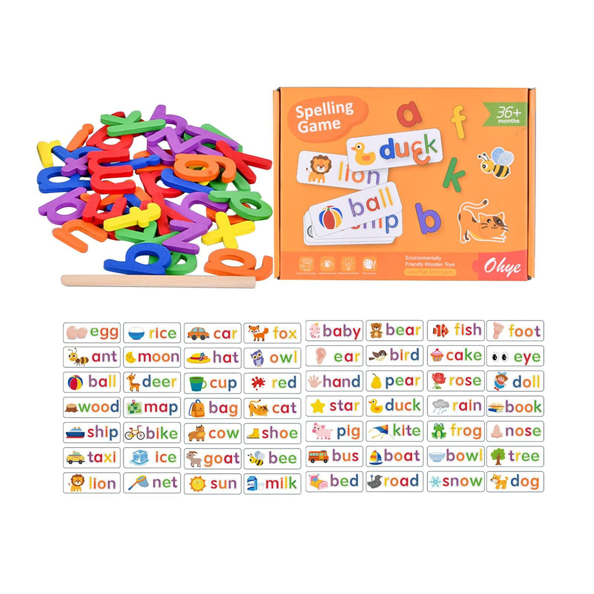 BnfWooden Alphabet Educational Flash Cards For Preschool Girls And Boys|Toys & Hobbies|Educational|Other Educational Toys