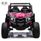 Molachi 24V Kids Ride On Car Truck, 4Wd Kid Remote Control Vehicle, 2 Adjustable Seater Children Electric Cars, 3 Speeds, Led Li
