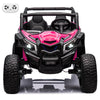Molachi 24V Kids Ride On Car Truck, 4Wd Kid Remote Control Vehicle, 2 Adjustable Seater Children Electric Cars, 3 Speeds, Led Li